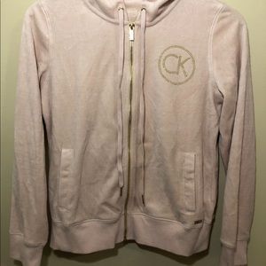 Calvin Klein velour set in blush never worn